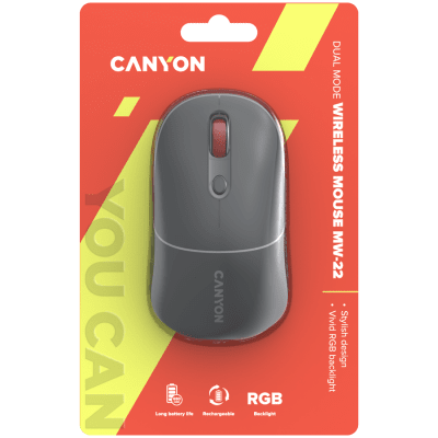 Безжична мишка Canyon MW-22 - CNS-CMSW22DG, Сива gallery image 6