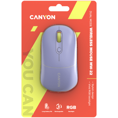 Безжична мишка Canyon MW-22 - CNS-CMSW22ML, Лилава gallery image 6