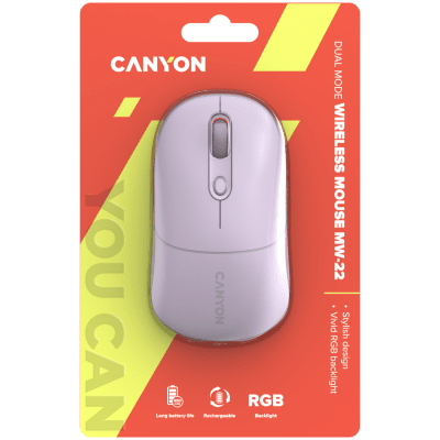 Безжична мишка Canyon MW-22 - CNS-CMSW22PR, Розова gallery image 6