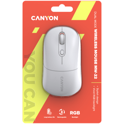 Безжична мишка Canyon MW-22 - CNS-CMSW22SW, Бяла gallery image 6