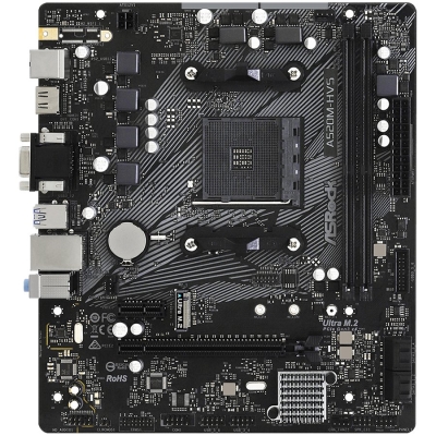 Дънна платка ASRock A520M-HVS, mATX, AM4, DDR4 - A520M-HVS gallery image 2