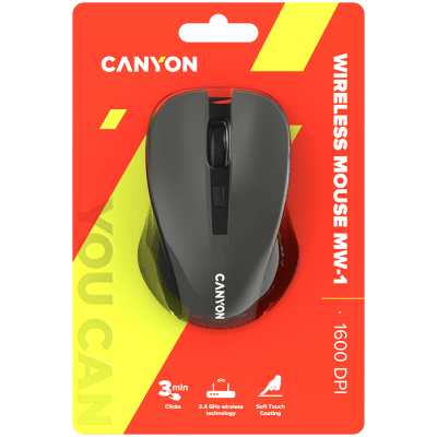 Безжична мишка Canyon MW-1 - CNE-CMSW1G, Сива gallery image 6