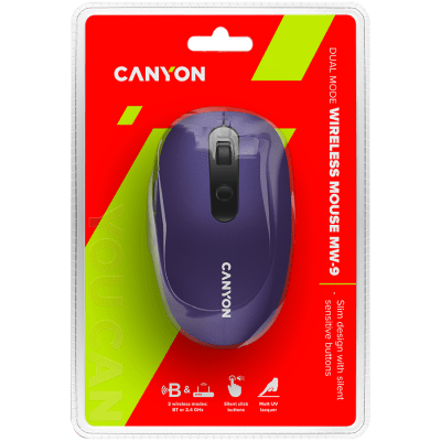 Безжична мишка Canyon MW-9 - CNS-CMSW09V, Лилава gallery image 5