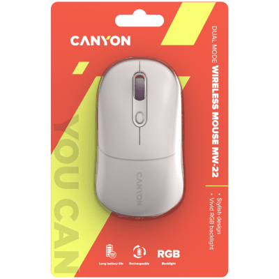 Безжична мишка Canyon MW-22 - CNS-CMSW22RC, Бяла gallery image 6