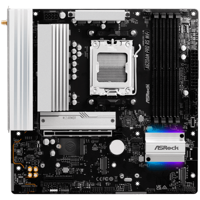 Дънна платка ASRock A620AM Pro RS WiFi, mATX, AM5, DDR5 - A620AM PRO RS WIFI gallery image 1