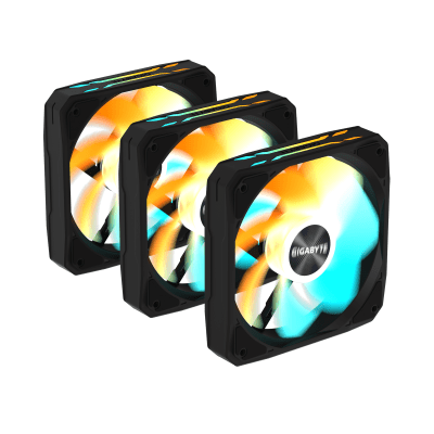 Комплект вентилатори 3-Pack GIGABYTE AORUS EZ CHAIN RVS FAN 120 - GP-GBT EZRVSFAN1203 gallery image 2