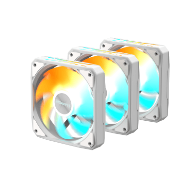 Комплект вентилатори 3-Pack GIGABYTE AORUS EZ CHAIN FAN 120 ICE - GP-GBT EZFAN1203 ICE gallery image 1