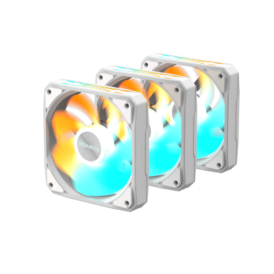 Комплект вентилатори GIGABYTE AORUS EZ CHAIN RVS FAN 120 ICE - GP-GBT EZRVSFAN1203 ICE gallery image 1