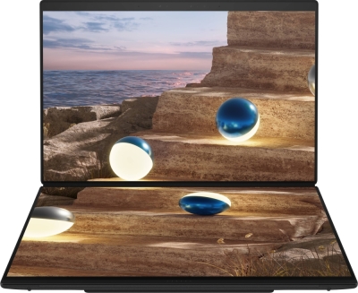 Лаптоп ASUS ZenBook Duo 14 UX8407AA-SN130X, 14", Intel Core Ultra 9, 32GB RAM, 2TB SSD, Intel Graphics, Windows 11 Pro, Сив - 90NB16V1-M009M0 gallery image 2