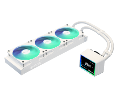 Охладител ASRock Challenger 360 Digital, Бял - CHALLENGER WHITE 360 DIGITAL gallery image 4