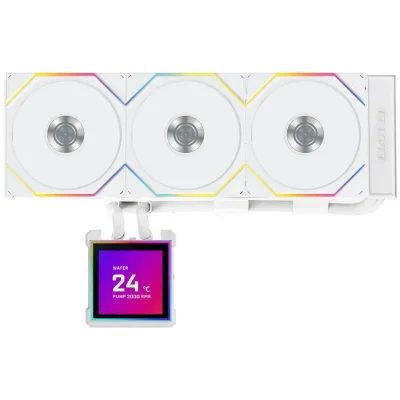 Охладител Lian Li HydroShift II LCD-S 360TL RGB, Бял - G89.GHS2LCDS36TW.00 gallery image 1
