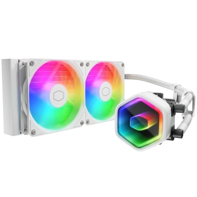 Охладител Cooler Master Master Liquid 240 Core II ARGB, Бял - MLW-D24M-A18PA-RW gallery image 1