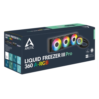 Охладител ARCTIC Liquid Freezer III Pro 360 A-RGB, Черен - ACFRE00184A gallery image 6