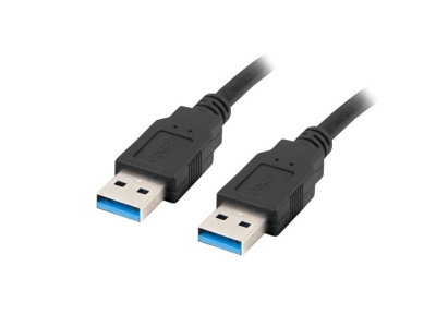 Кабел Lanberg USB Type-A към USB Type-A, Черен - CA-USBA-30CU-0005-BK gallery image 1