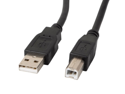 Кабел Lanberg USB Type-А към USB Type-B, Черен - CA-USBA-11CC-0018-BK gallery image 1
