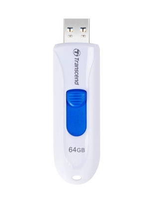 Флаш памет 64GB Transcend JetFlash 790, Бяла - TS64GJF790W