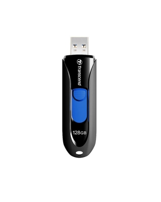 Флаш памет 128GB Transcend JetFlash 790, Черна/Синя - TS128GJF790K