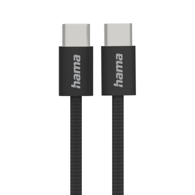 Кабел Hama Fabric USB Type-C към USB Type-C, Черен - Hama-195002 gallery image 1