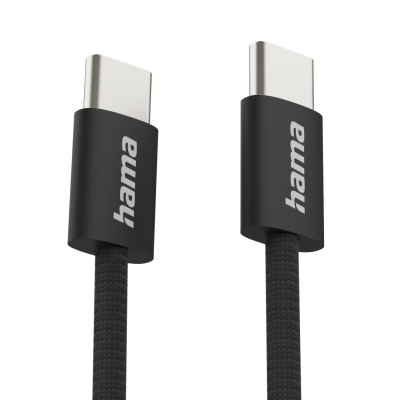 Кабел Hama Fabric USB Type-C към USB Type-C, Черен - Hama-195002 gallery image 5