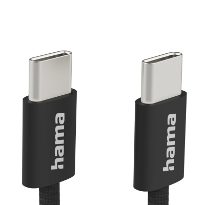 Кабел Hama Fabric USB Type-C към USB Type-C, Черен - Hama-195002 gallery image 10