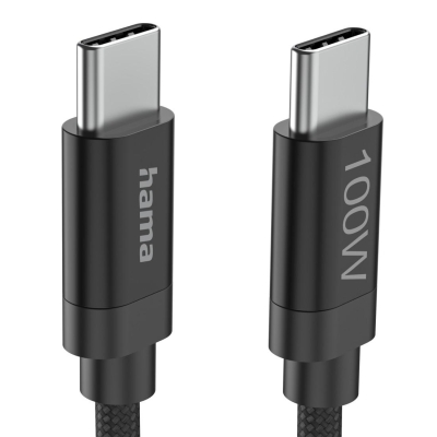 Кабел Hama Fabric USB Type-C към USB Type-C, Черен - Hama-201749 gallery image 9
