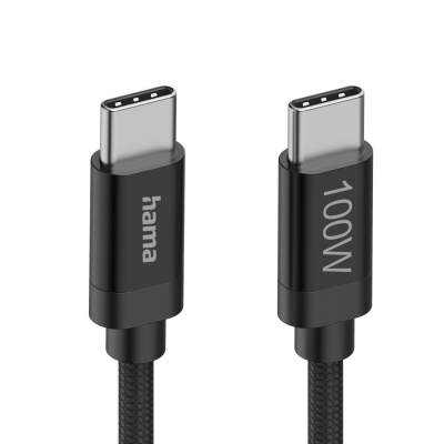 Кабел Hama Fabric USB Type-C към USB Type-C, Черен - Hama-201740 gallery image 6