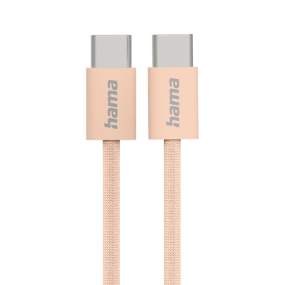 Кабел Hama Fabric USB Type-C към USB Type-C, Оранжев - Hama-201727 gallery image 1