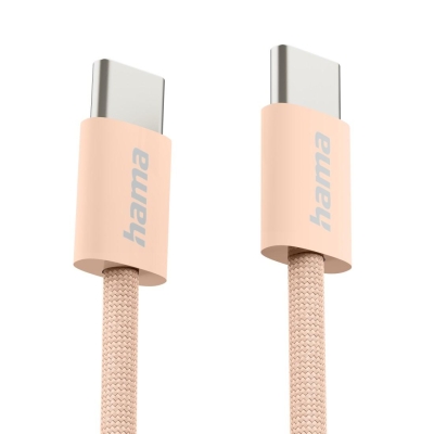 Кабел Hama Fabric USB Type-C към USB Type-C, Оранжев - Hama-201727 gallery image 3