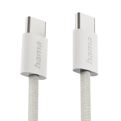 Кабел Hama Fabric USB Type-C към USB Type-C, Сив - Hama-201728 gallery image 2