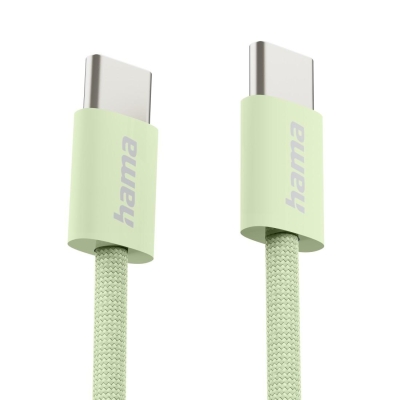 Кабел Hama Fabric USB Type-C към USB Type-C, Зелен - Hama-201726 gallery image 3