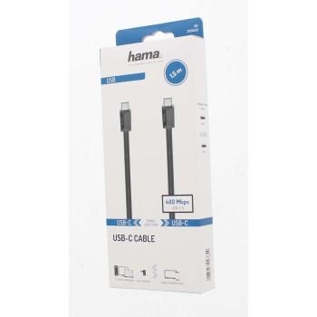 Кабел Hama USB Type-C към USB Type-C, Черен - Hama-200630 gallery image 2