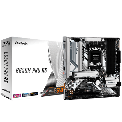 Дънна платка ASRock B650M Pro RS, mATX, AM5, DDR5 - B650M PRO RS gallery image 1