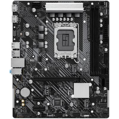 Дънна платка ASRock B760M-H2/M.2, mATX, LGA1700, DDR5 - B760M-H2/M.2 gallery image 2