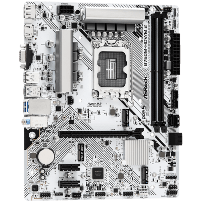 Дънна платка ASRock B760M-HDV/M.2, mATX, LGA1700, DDR5 - B760M-HDV/M.2 gallery image 2