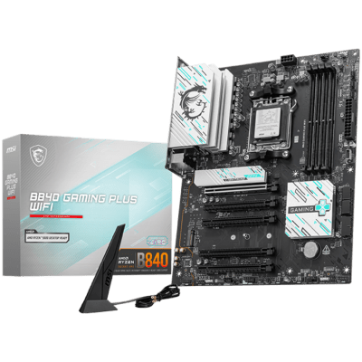 Дънна платка MSI B840 GAMING PLUS WIFI, AM5, DDR5 - B840_GAMING_PLUS_WIFI gallery image 1