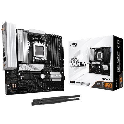 Дънна платка ASRock B850M Pro RS WiFi, mATX, AM5, DDR5 - B850M PRO RS WIFI gallery image 1