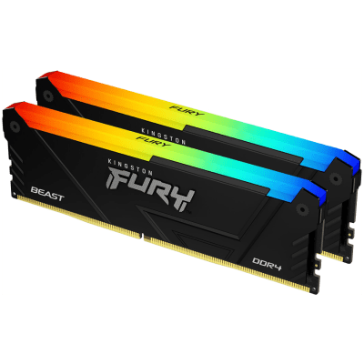 Памет 2x16GB DDR4 3200 Kingston FURY Beast RGB - KF432C16BB2AK2/32