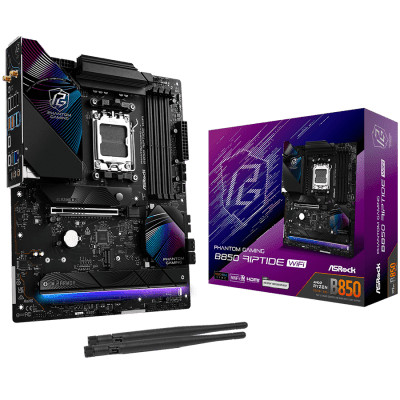Дънна платка ASRock B850 Riptide WiFi, ATX, AM5, DDR5 - B850 RIPTIDE WIFI gallery image 1