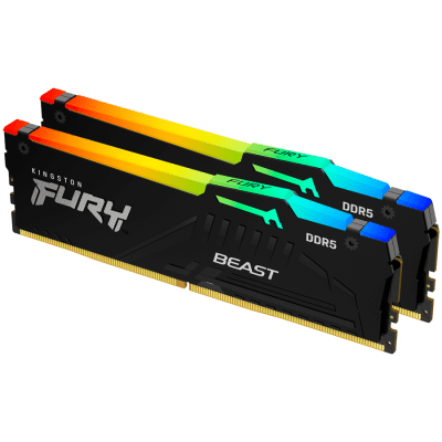 Памет 2x16GB DDR5 6000 Kingston FURY Beast RGB - KF560C30BBEAK2-32 gallery image 1