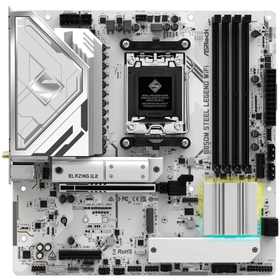 Дънна платка ASRock B850M Steel Legend WiFi, mATX, AM5, DDR5 - B850M STEEL LEGEND WIFI gallery image 2