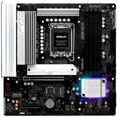 Дънна платка ASRock B860M Pro RS, mATX, LGA1851, DDR5 - B860M PRO RS gallery image 1