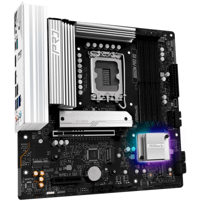 Дънна платка ASRock B860M Pro RS, mATX, LGA1851, DDR5 - B860M PRO RS gallery image 3