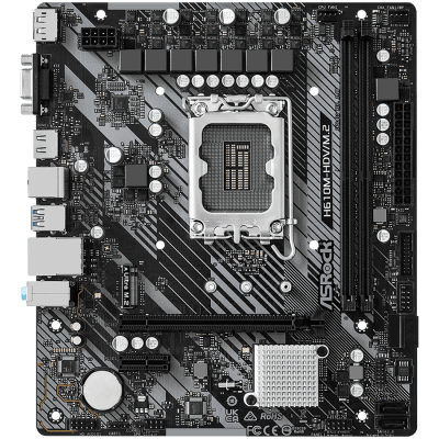 Дънна платка ASRock H610M-HDV/M.2, mATX, LGA1700, DDR4 - H610M-HDV/M.2 R2.0 gallery image 2