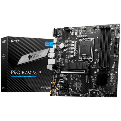 Дънна платкаMSI PRO B760M-P, mATX, LGA 1700, DDR5 - PRO_B760M-P gallery image 1