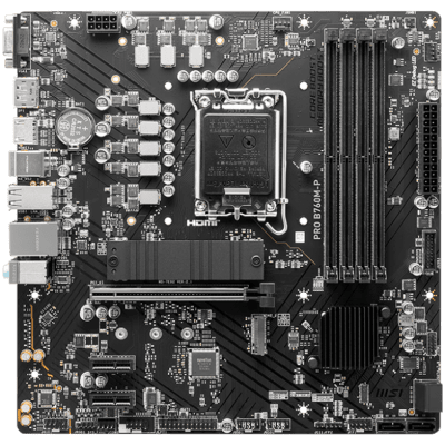 Дънна платкаMSI PRO B760M-P, mATX, LGA 1700, DDR5 - PRO_B760M-P gallery image 2