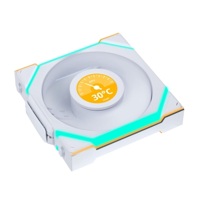 Вентилатор Lian Li UNI FAN SL Wireless LCD Reverse Blade, Бял - G99.12RSLLCD1W1W.00 gallery image 3