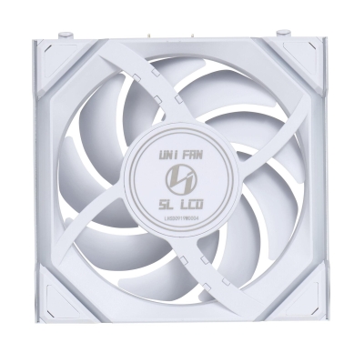 Вентилатор Lian Li UNI FAN SL Wireless LCD Reverse Blade, Бял - G99.12RSLLCD1W1W.00 gallery image 5