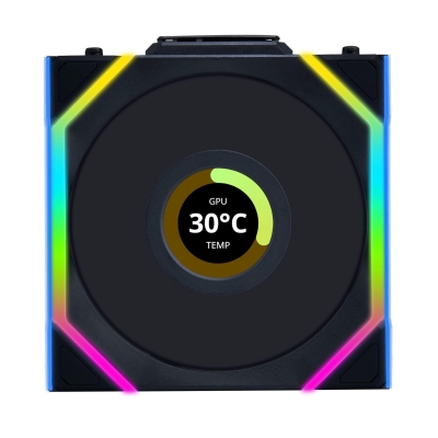 Вентилатор Lian Li UNI FAN SL Wireless LCD Reverse Blade, Черен - G99.12RSLLCD1W1B.00 gallery image 1