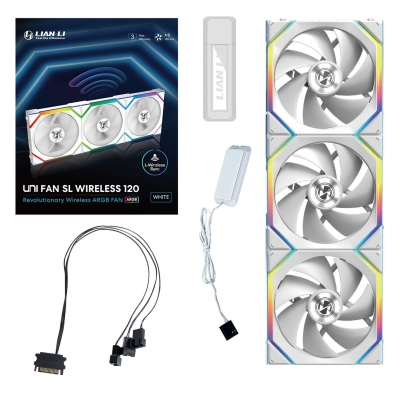 Вентилатори Lian Li UNI FAN SL Wireless ARGB с контролер - G99.12SL1W3W.00 gallery image 11