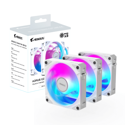 Комплект вентилатори GIGABYTE AORUS EZ CHAIN 120 ICE - GP-ECFAN1203 ICE gallery image 7